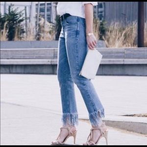 Anthropologie PILCRO and the Letterpress fringe hem jeans